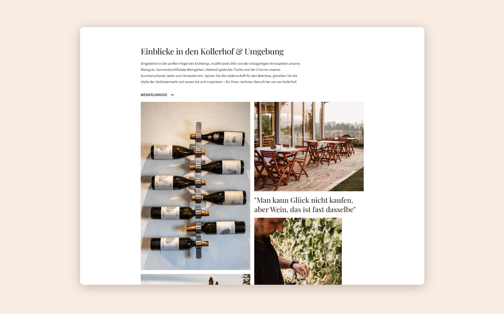 Desktop-Screenshot der Bildergalerie des Kollerhof am Eichberg.