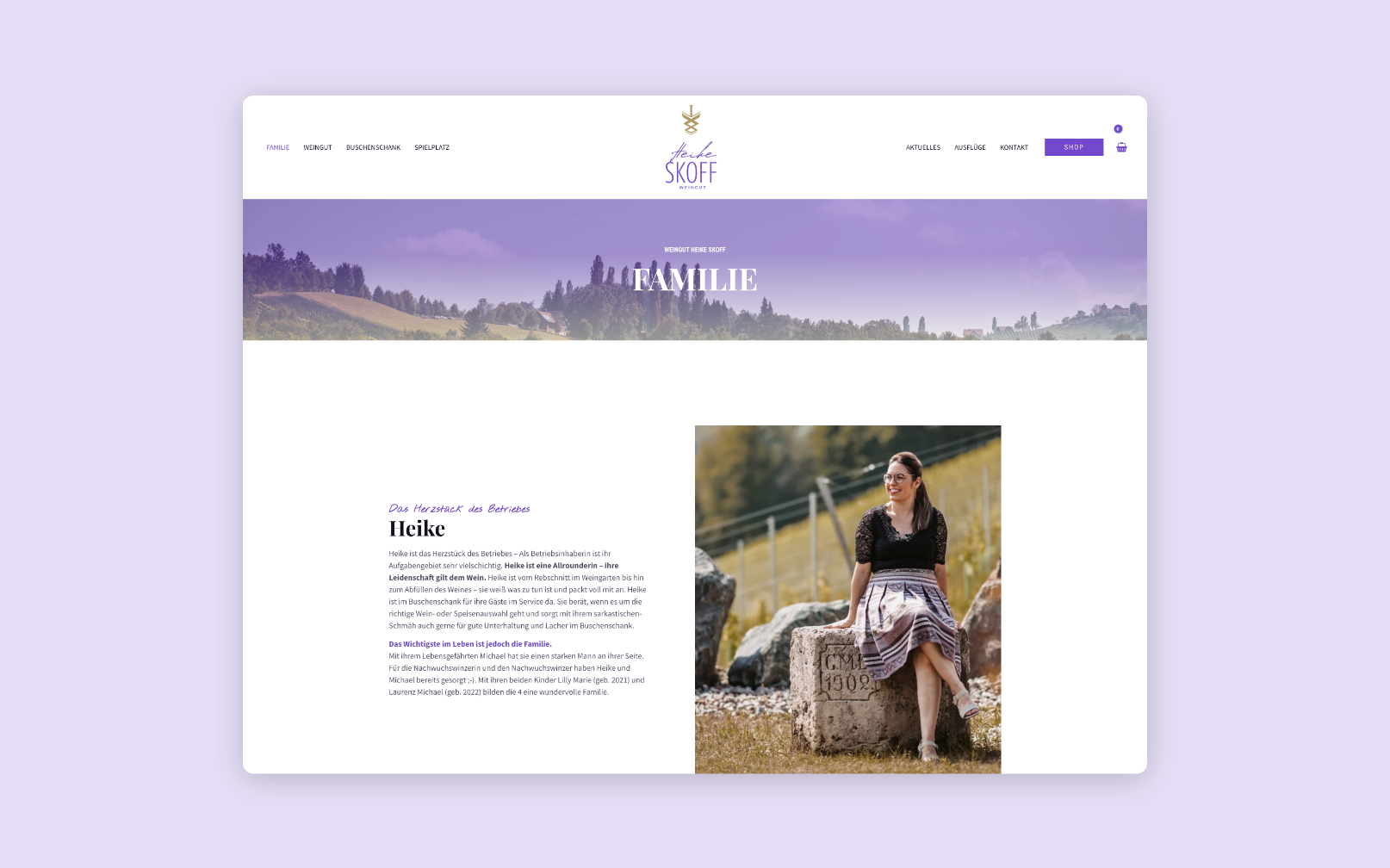 Desktop-Screenshot über die Familie Skoff.