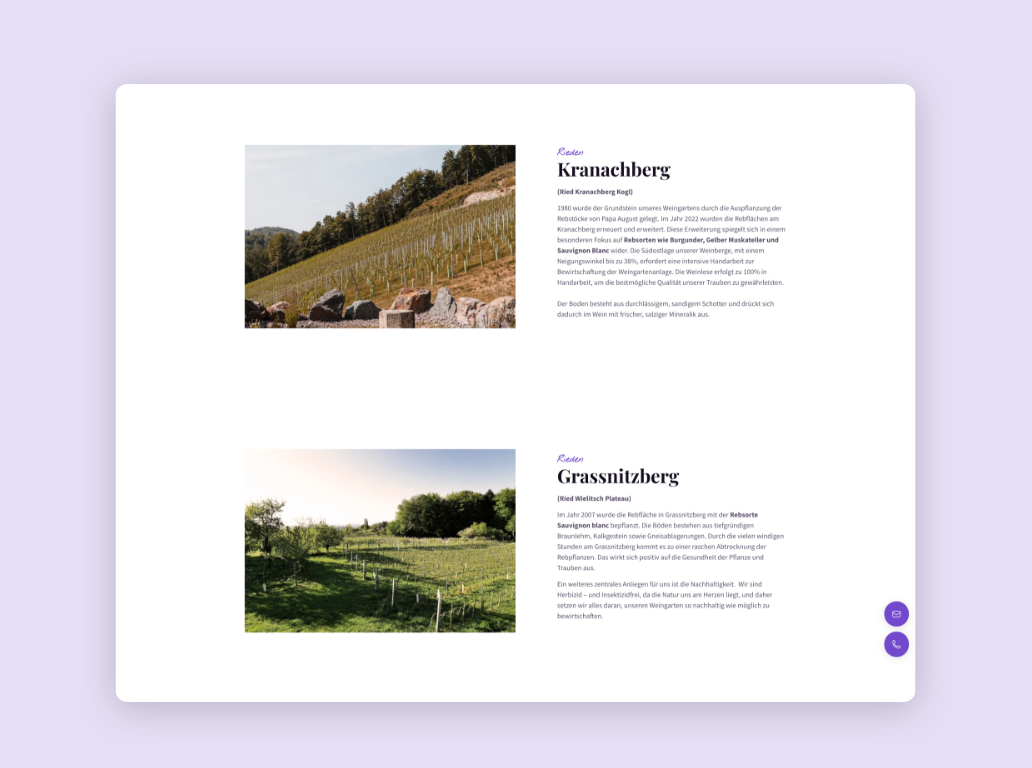 Desktop-Screenshot zu den Weinbergen Kranachberg und Grassnitzberg.