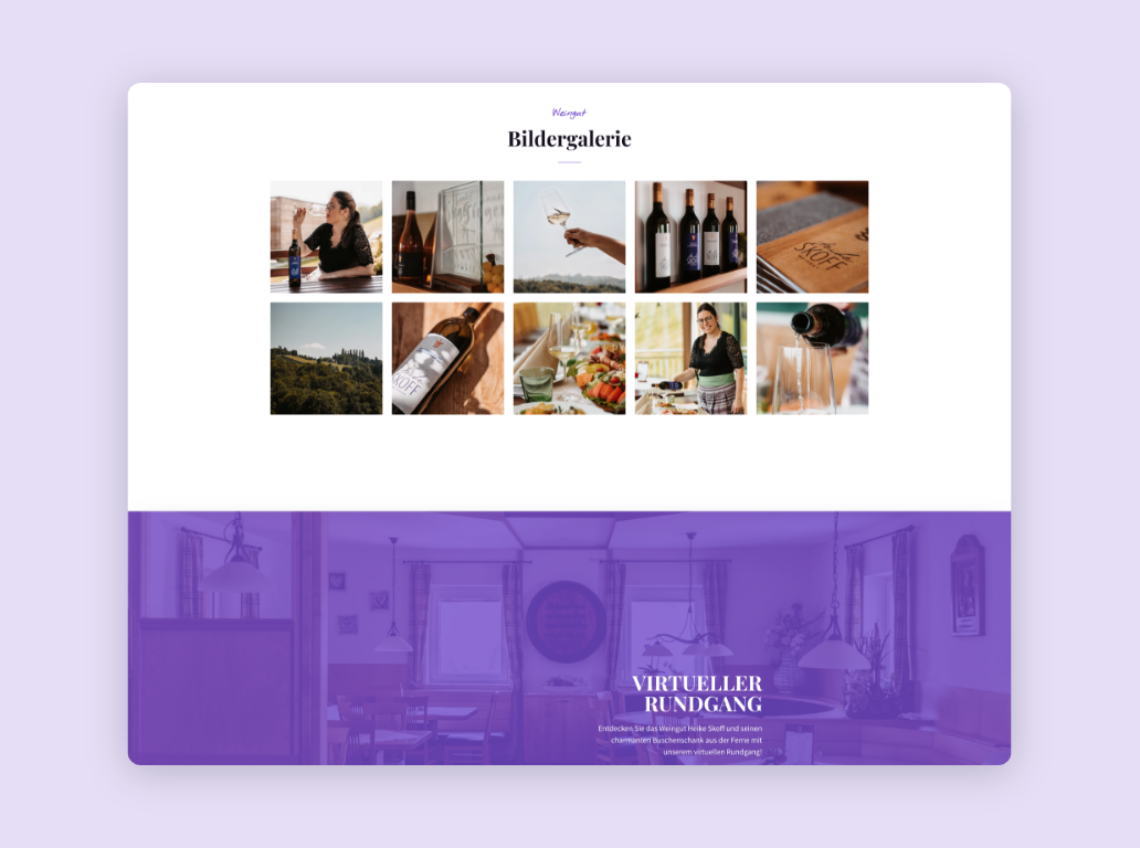 Desktop-Screenshot mit einer Bildergalerie.