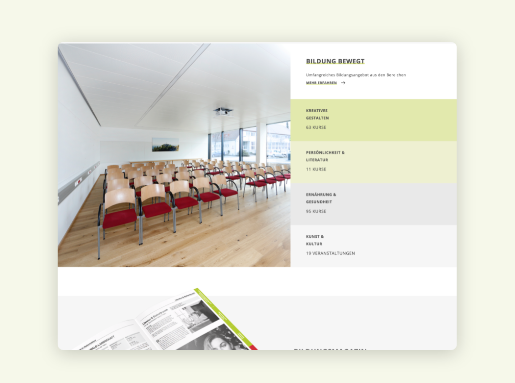 Desktop-Screenshot der Website des Steiermarkhofs mit Informationen zu Unterkunft, Angebot und Serviceleistungen.