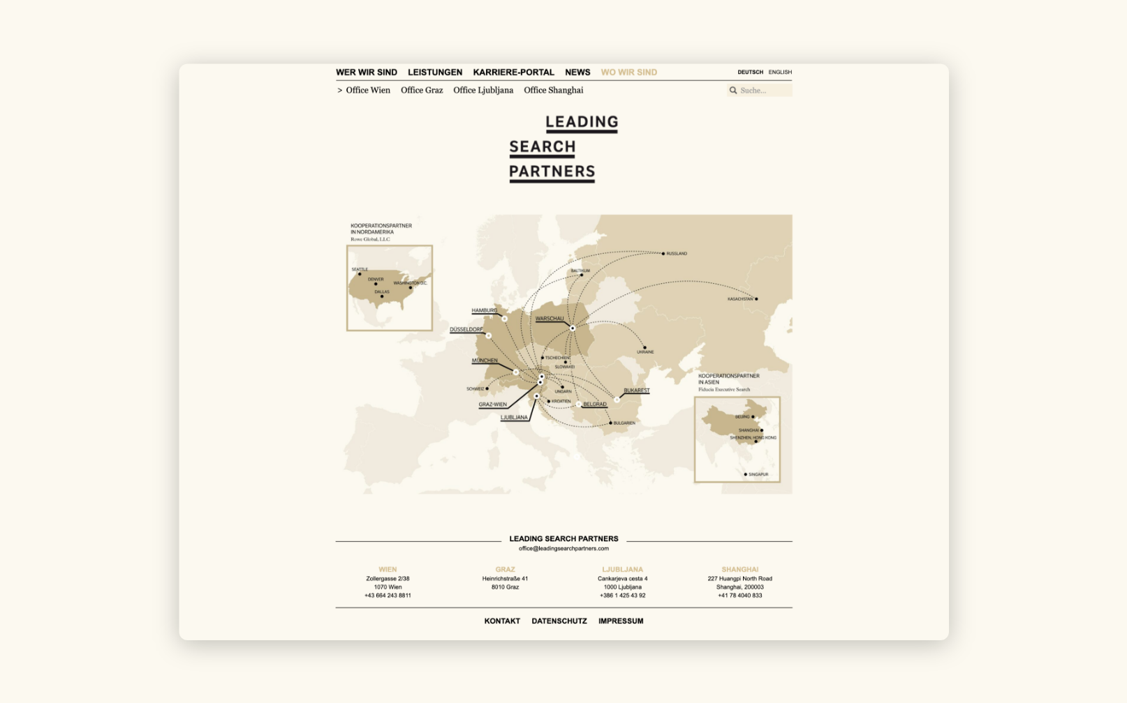 Desktop-Screenshots mit einer Landkarte von Europa.