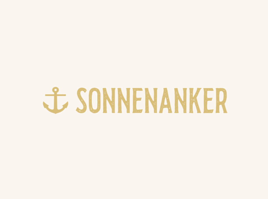 Sonnenanker Logo auf gelbem Hintergrund.