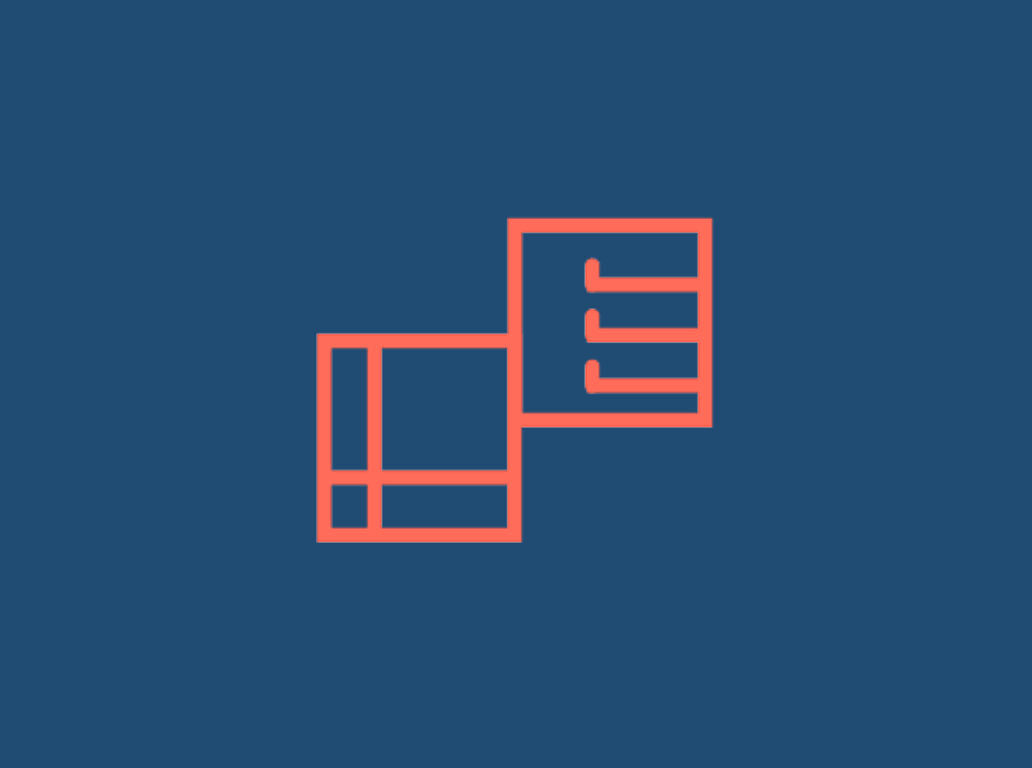 Logo von Austrian Lagertechnik in Form einer abstrakten Darstellung von zwei Kartons.